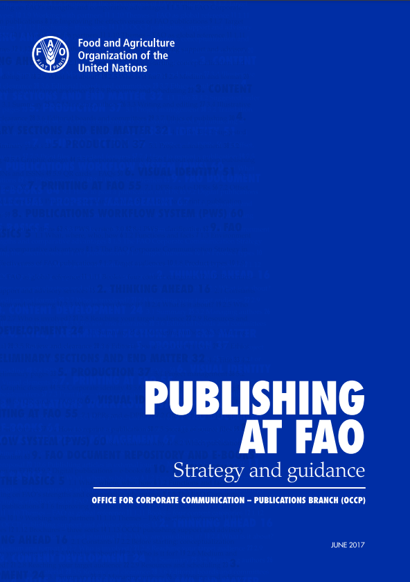 This is a cover of Publishing at FAO