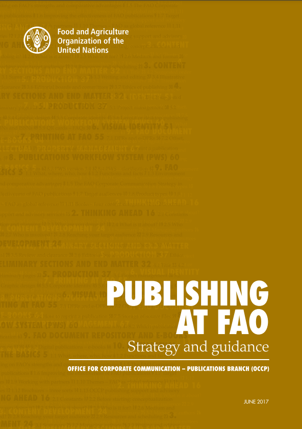 This is a cover of Publishing at FAO